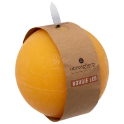 BOUGIE BOULE LED MOLIA JAUNE D.10CM