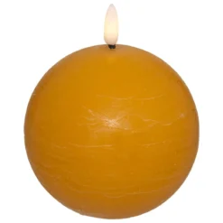 BOUGIE BOULE LED MOLIA JAUNE D.10CM
