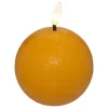 BOUGIE BOULE LED MOLIA JAUNE D.8CM