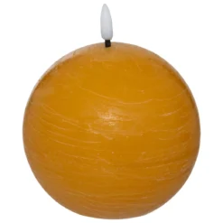 BOUGIE BOULE LED MOLIA JAUNE D.8CM
