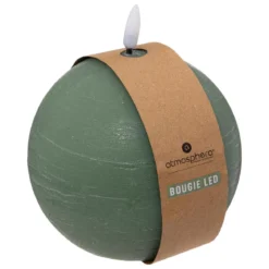 BOUGIE BOULE LED MOLIA VERT D.12CM