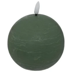 BOUGIE BOULE LED MOLIA VERT D.10CM