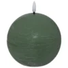 BOUGIE BOULE LED MOLIA VERT D.8CM