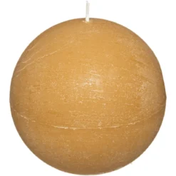 BOUGIE BOULE OLIA JAUNE D.10CM