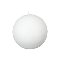 BOUGIE BOULE RUSTIC BLANC D.10CM