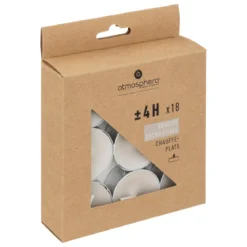 BOUGIE CHAUFFE PLAT HUGO TAUPE D.3.75CM X18 PIECES