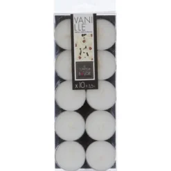 BOUGIE CHAUFFE PLAT PARFUMEE VANILLE X10 PIECES