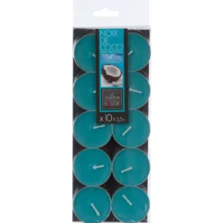 BOUGIE CHAUFFE PLAT PARFUMEE NOIX DE COCO X10 PIECES