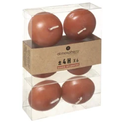 BOUGIE FLOTTANTE HUGO AMBRE 4.5CM X6 PIECES