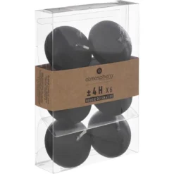 BOUGIE FLOTTANTE HUGO NOIR D.4.5CM X6 PIECES