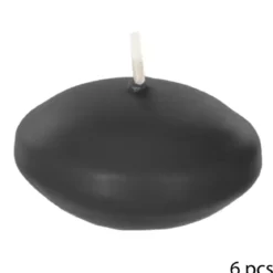 BOUGIE FLOTTANTE HUGO NOIR D.4.5CM X6 PIECES