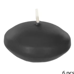BOUGIE FLOTTANTE HUGO NOIR D.4.5CM X6 PIECES