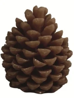 BOUGIE FORME POMME DE PIN 11.5X11.5CM