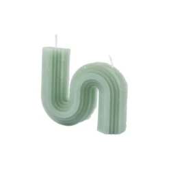 BOUGIE FORME VAGUE 9.5X2.2X8CM CELADON