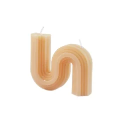 BOUGIE FORME VAGUE 9.5X2.2X8CM SEMOULE
