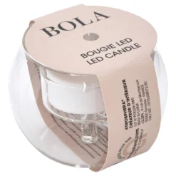 BOUGIE LED VERRE RONDE BOLA D.8CM
