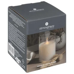 BOUGIE LED VERRE SENA D.7.5X10CM