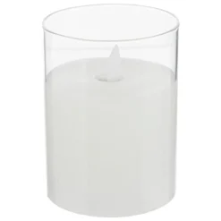 BOUGIE LED VERRE SENA D.7.5X10CM