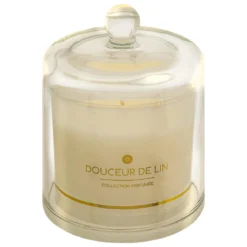 BOUGIE PARFUMEE ILAE LIN CLOCHE VERRE 240G