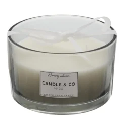 BOUGIE PARFUMEE 3 MECHES GRIS HARMONY D13CM