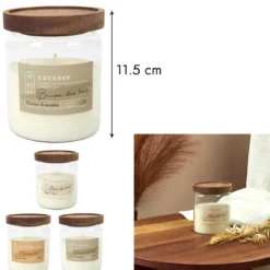 BOUGIE PARFUMEE POT COUVERCLE ACACIA DOUCEUR H.11.5CM