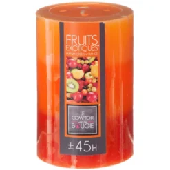 BOUGIE PARFUMEE TRIO FRUIT EXOTIQUE 7X10CM