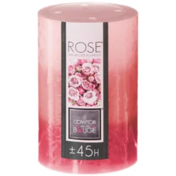 BOUGIE PARFUMEE TRIO ROSE 7X10CM