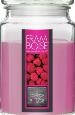 BOUGIE PARFUMEE VERRE FRAMBOISE NINA 510G