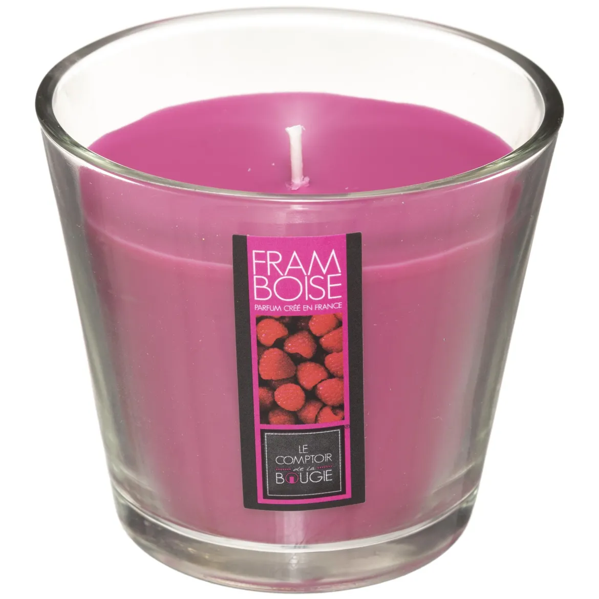 BOUGIE PARFUMEE VERRE FRAMBOISE NINA 190G