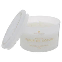 BOUGIE PARFUMEE VERRE GLOWY COTON 440G