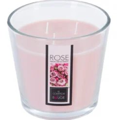 BOUGIE PARFUMEE VERRE GM 500G ROSE