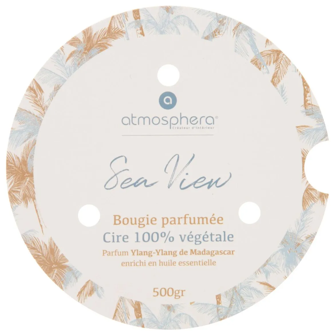 BOUGIE PARFUMEE VERRE SEA VIEW 500G