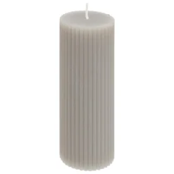 BOUGIE RONDE DEMI GRIS CLAIR D.5X14CM