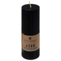 BOUGIE RONDE DEMI NOIR D.5X14CM