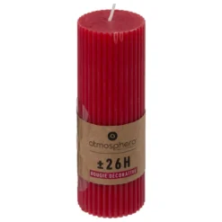 BOUGIE RONDE DEMI ROUGE D.5X14CM