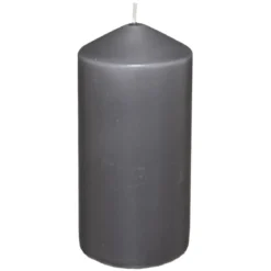 BOUGIE RONDE HUGO GRIS FONCE D.7X13CM