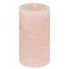 BOUGIE RONDE HUGO ROSE 7X13CM