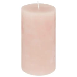 BOUGIE RONDE HUGO ROSE 7X13CM