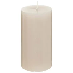 BOUGIE RONDE HUGO TAUPE D.7X13CM