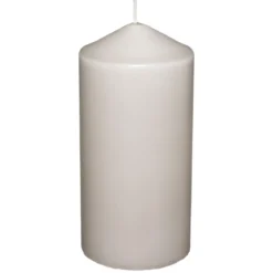 BOUGIE RONDE HUGO TAUPE D.7X13CM