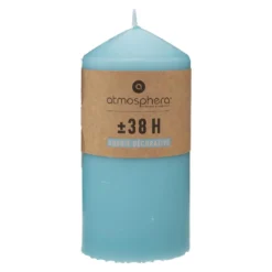 BOUGIE RONDE HUGO TURQUOISE 7X13CM