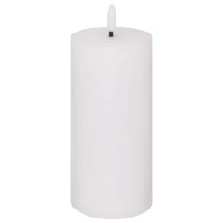 BOUGIE RONDE LED MOLIA BLANC 7X18CM