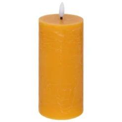 BOUGIE RONDE LED MOLIA JAUNE 7X18CM