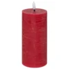 BOUGIE RONDE LED MOLIA ROUGE 7X18CM
