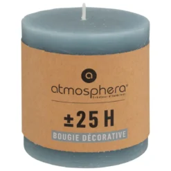 BOUGIE RONDE OLIA BLEU ORAGE D.6.7X7CM
