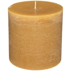 BOUGIE RONDE OLIA JAUNE D.10X10CM