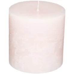 BOUGIE RONDE RUSTIC ROSE 6.7X7CM