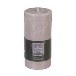 BOUGIE RONDE RUSTIC TAUPE 7X14CM