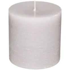 BOUGIE RONDE RUSTIC TAUPE 6.7X7CM