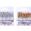 BOUGIES HAPPY BIRTHDAY ARGENT OU DORE